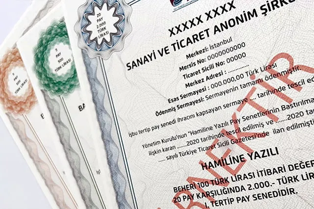 Bu makalemizde hamiline yazılı pay senedi basımıyla